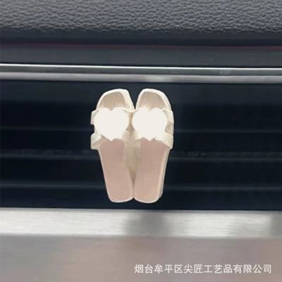 Car Perfume Aromatherapy | shoes, car air vent decoration - pearl-white-slippers