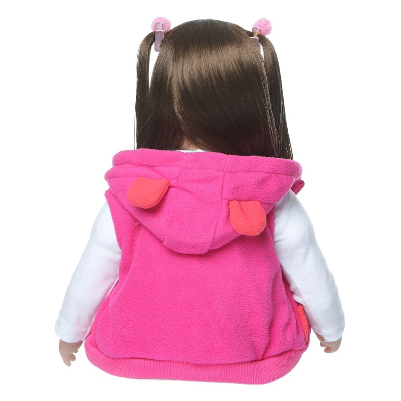 Venta caliente transfronteriza reborn niño simulación princesa Linda muñeca de pelo largo 60cm