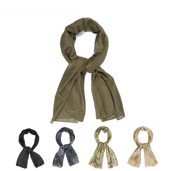 Breathable Sunscreen Summer Camouflage Scarf Jungle Camouflage Mesh Scarf Men's and Women's Outdoor Riding Camouflage Multicolor Small Square Scarf