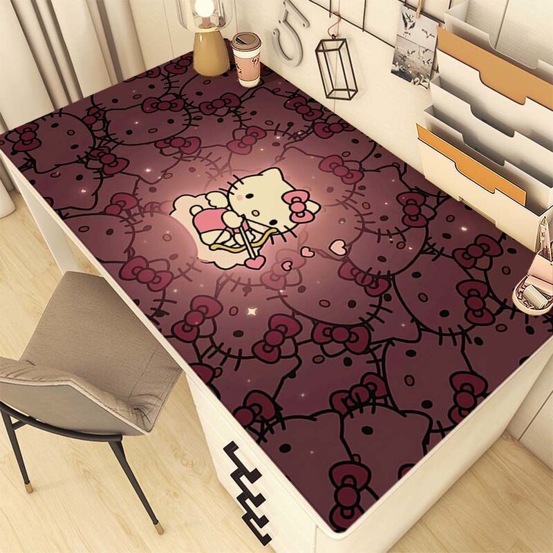 ケイティ猫シリーズかわいい革のテーブルマットins風高颜値化粧台マット子供の本のテーブルマット|undefined