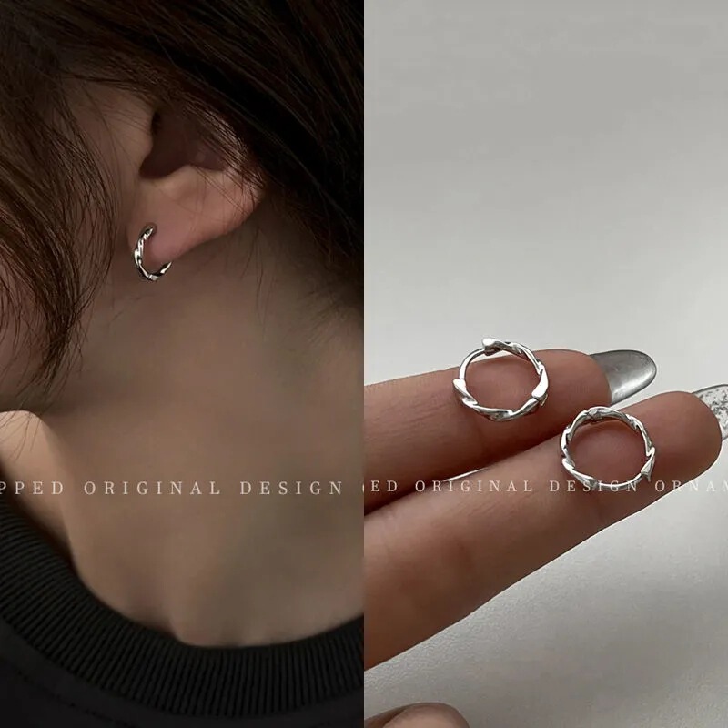Classic Basic Small Hoop Earrings 2023 New Trendy Earrings with a High-End Feel and Unique Design for Women, Heart-Shaped Studs