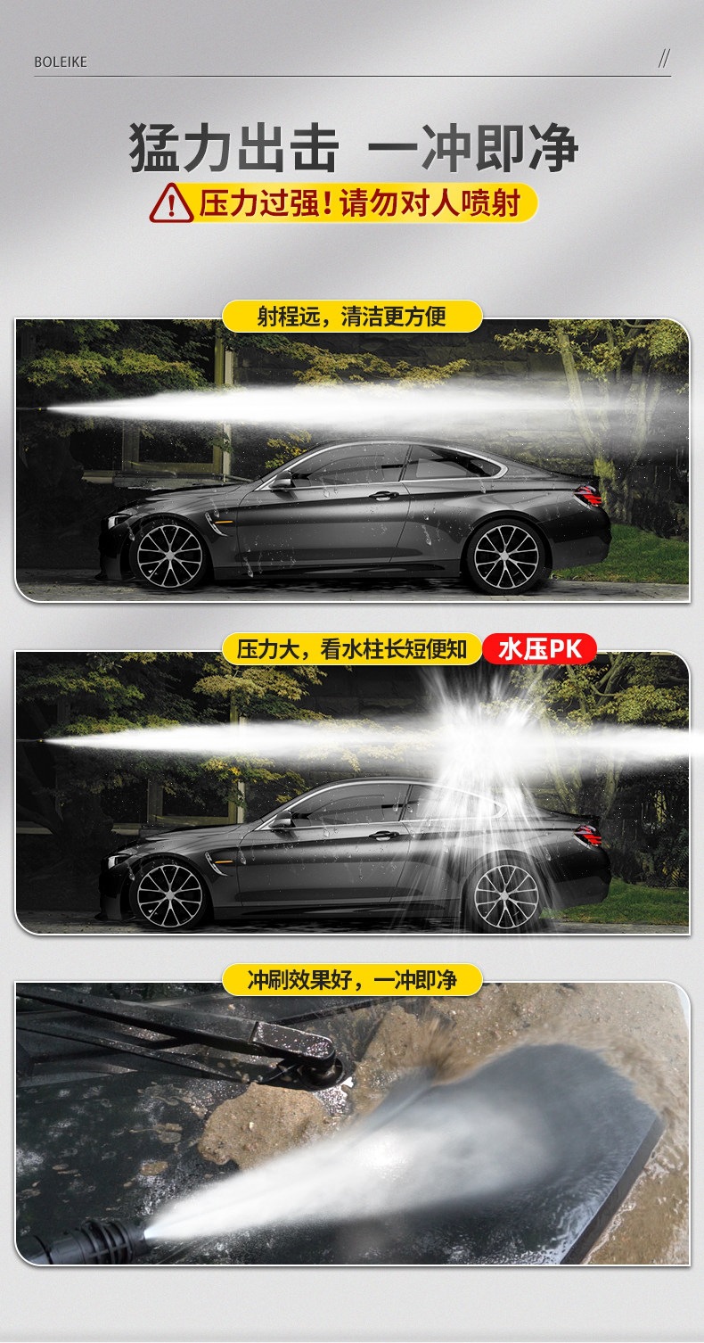 Car Wash Machine Gadget for Home Use, 220V High-Power High-Pressure Water Pump, Portable Water Gun, Powerful Car Cleaning Machine