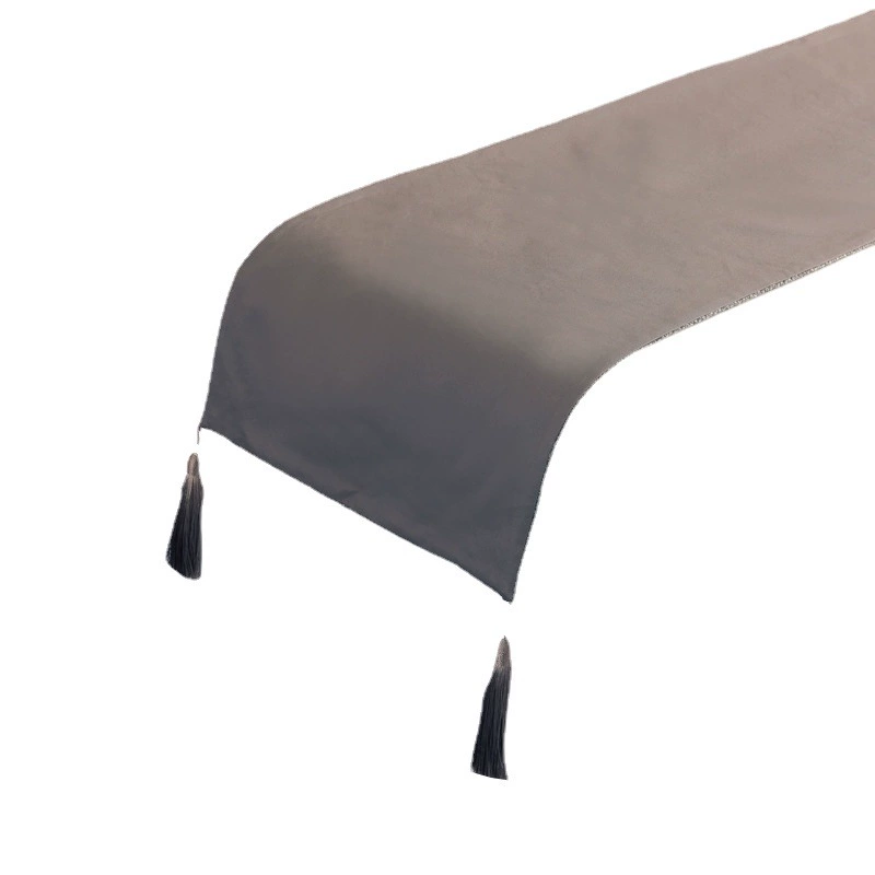 Nordic modern minimalist solid color hotel bed flag cushion cover set, simple color reversible bed scarf customized