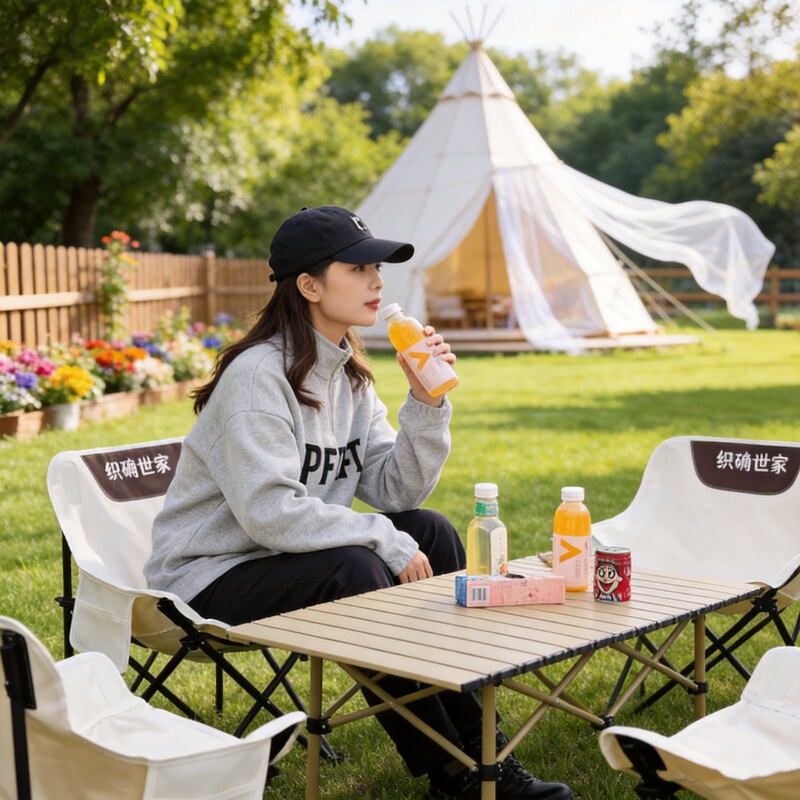 Shepherd Clan Outdoor Folding Chair and Table Set Moon Chair Set Oxford Cloth Carbon Steel Camping Shepherd Clan Outdoor Folding Chair and Table Set Moon Chair Set Oxford Cloth Carbon Steel Camping