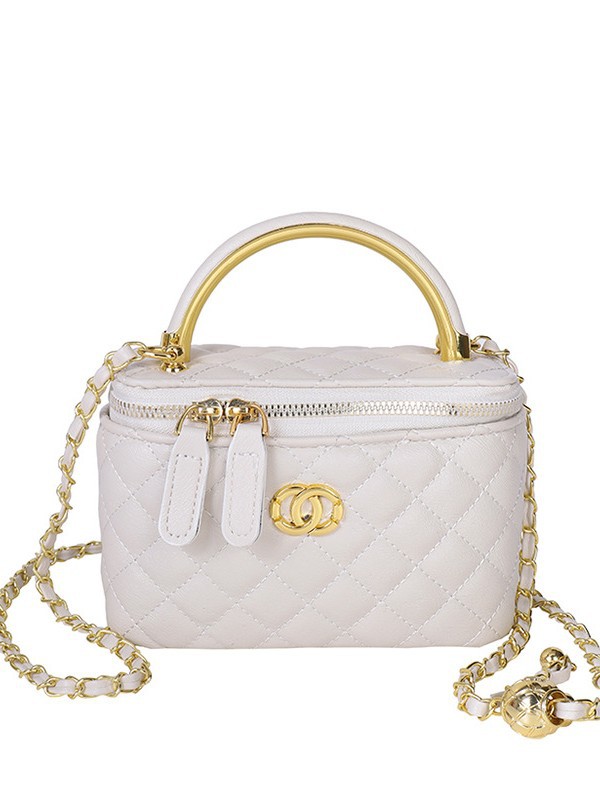 Nicho coreano transfronterizo nuevo estilo de moda de cadena de diamante bolso de mano alta sensación de caja de mano universal bolso cuadrado