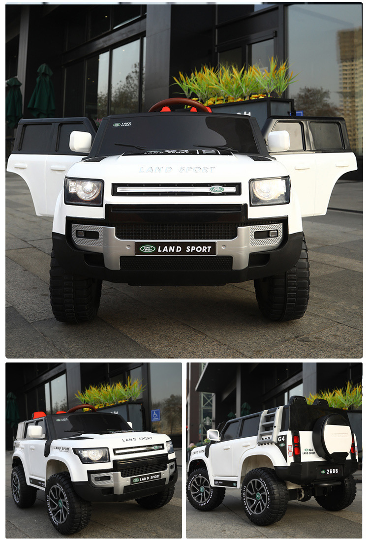 Coche eléctrico para niños vehículo todoterreno grande con tracción en las cuatro ruedas con control remoto coche de juguete para niños portátil