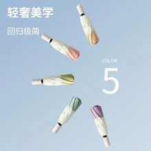 新款日韩外贸系简约风高端全自动雨伞三折叠创意清新太阳伞广告伞