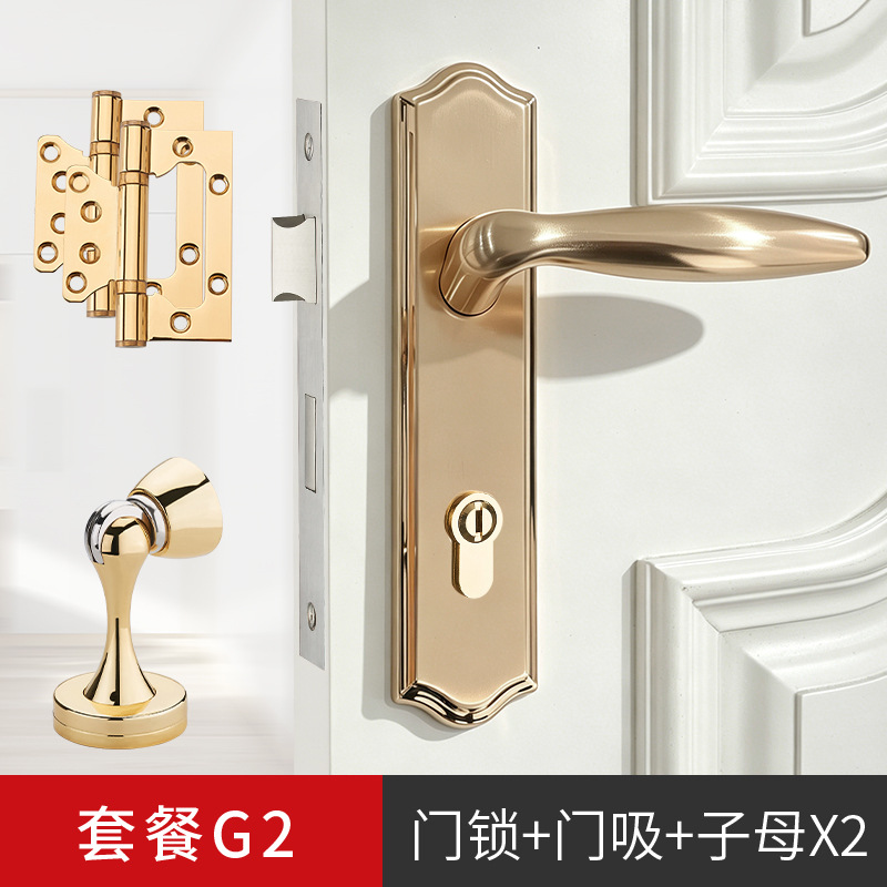 Biguiyuan dormitorio puerta cerradura mudo puerta de madera interior del hogar universal de la habitación manija de la puerta cerradura mecánica