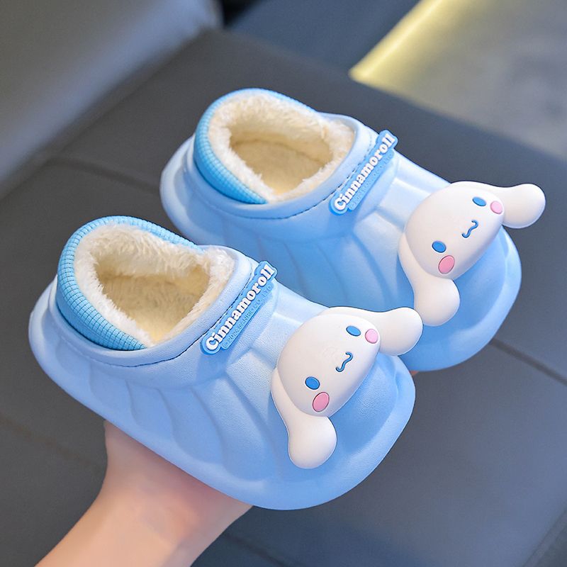 Sanliou zapatillas de algodón de invierno para niños niñas calentadas con relleno impermeable Lomi, zapatos de algodón para padres e hijos para niños
