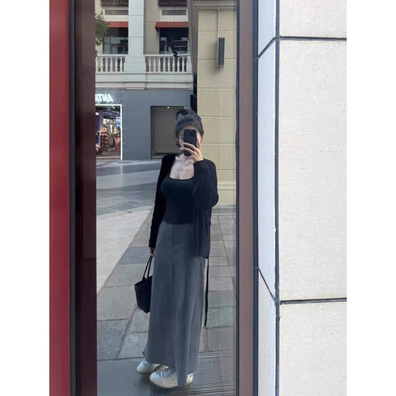 思蓓儿慵懒风外搭毛衣开衫女秋新款松弛感宽松设计感针织披肩外套|undefined