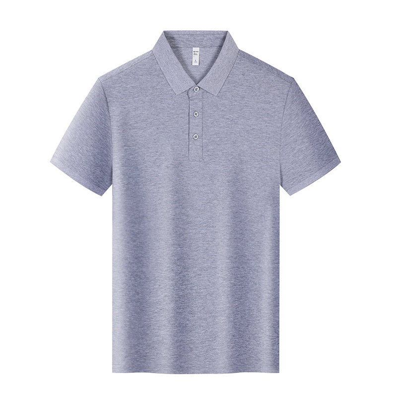 220g 40 algodón de perla de manga corta Polo impresa LOGO ropa de oficina ropa de trabajo ropa de trabajo impresa bordada