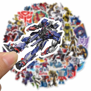 50 transformers European and American stickers electric car helmet computer phone case stickers computer bumblebee Optimus Prime