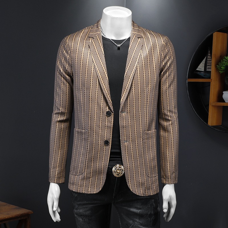 2025秋季新款男士时尚西服韩版修身简约青少年西装外套男单西便服