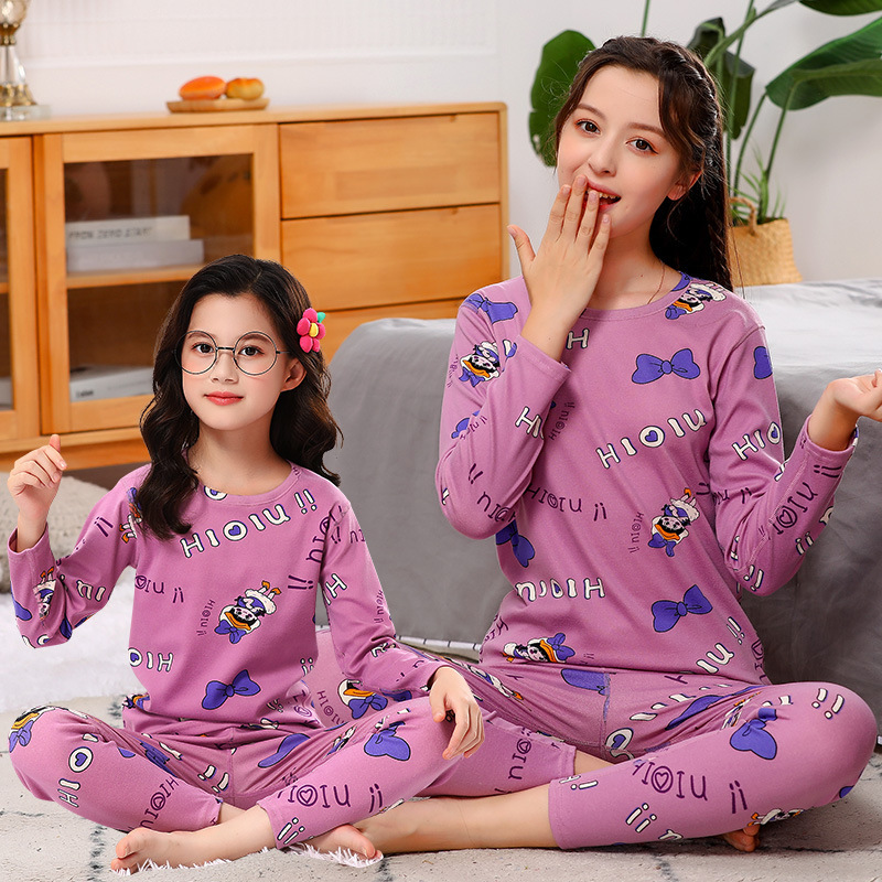 男の子用秋服・秋ズボン、女の子用保温下着、中高生用インナー、ティーンエイジャー用秋冬パジャマセット|undefined