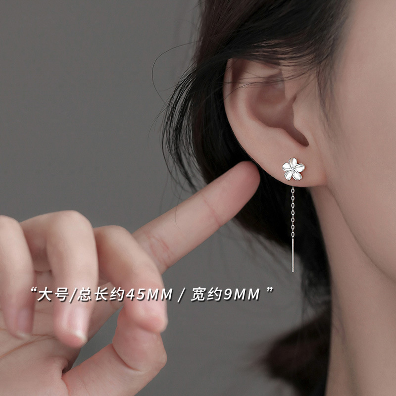 Eh068 gardenia ear wire [platinum gold]