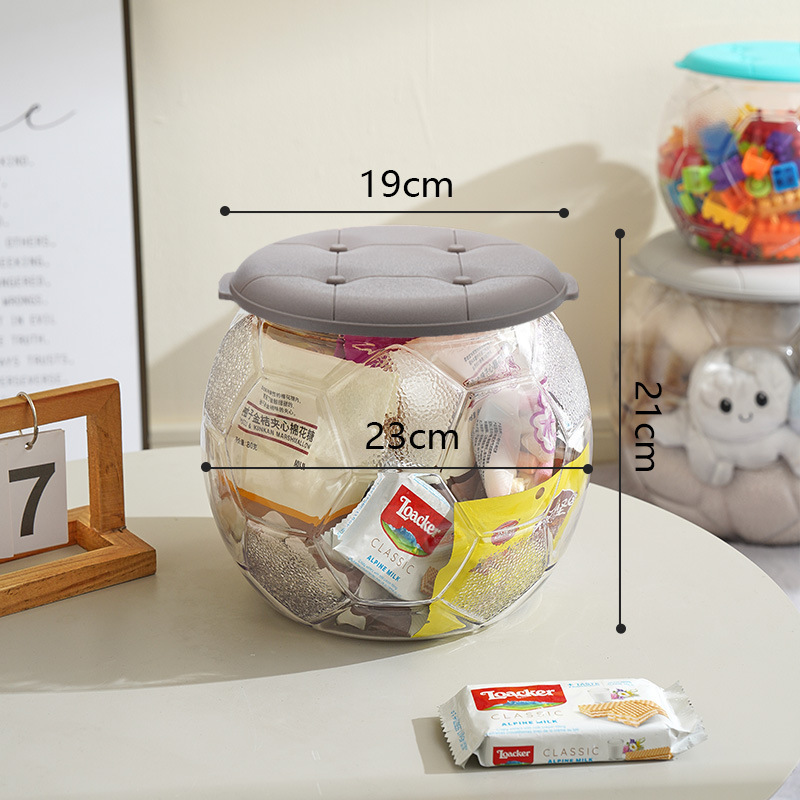 人形創意サッカー透明収納腰掛けぬいぐるみぬいぐるみ収納収納ボックス子供玩具収納神器|undefined