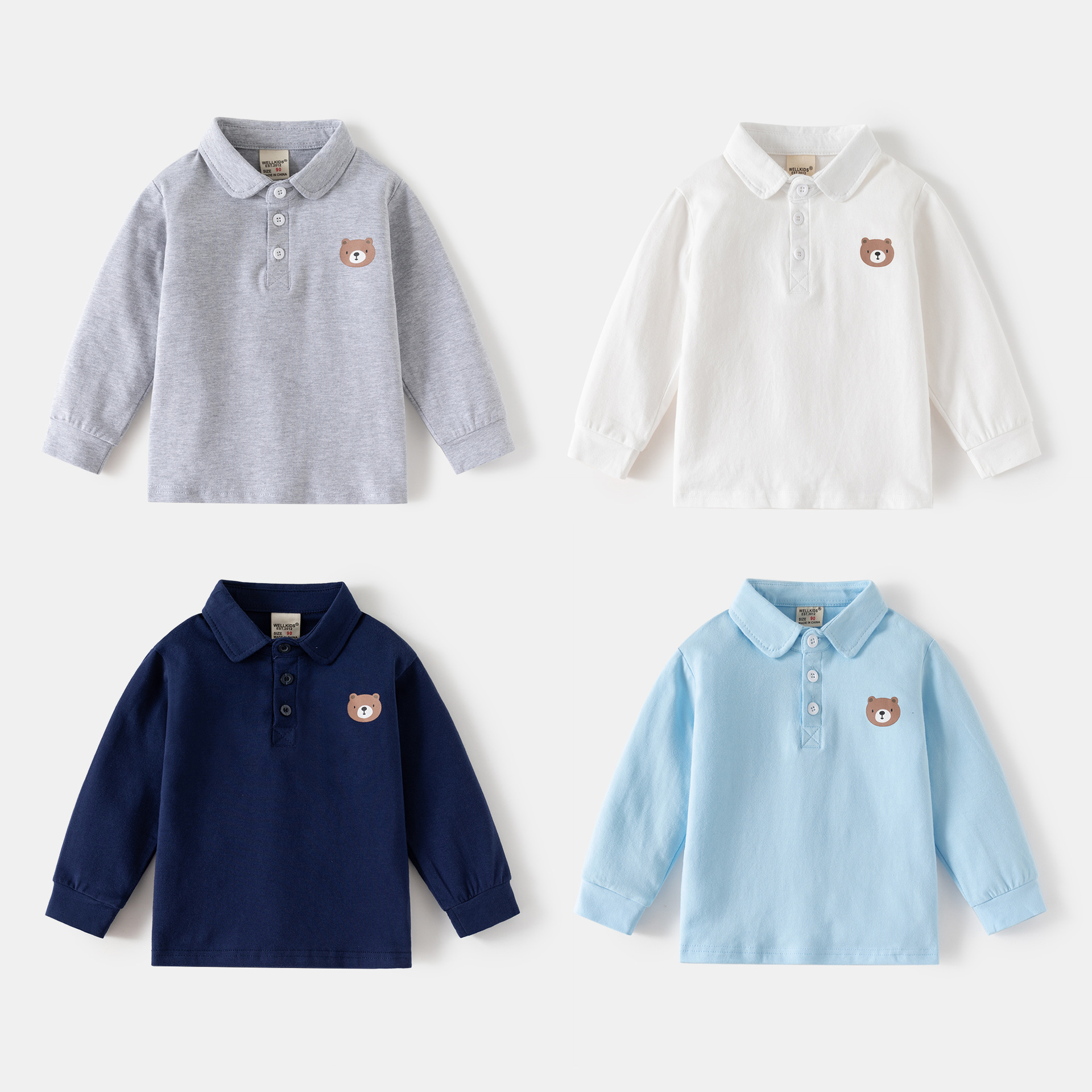 Children's Clothing Boys' Base Layer Shirt Kids' Long-Sleeve T-Shirt 2026 Autumn New Polo Shirt Versatile Top for Babies Spring and Autumn