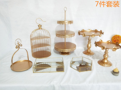 Soporte de postre soporte de exhibición decoración estante de la torta multi-capa europea té de la tarde tres capas merienda soporte bandeja mesa de comida fría image 12
