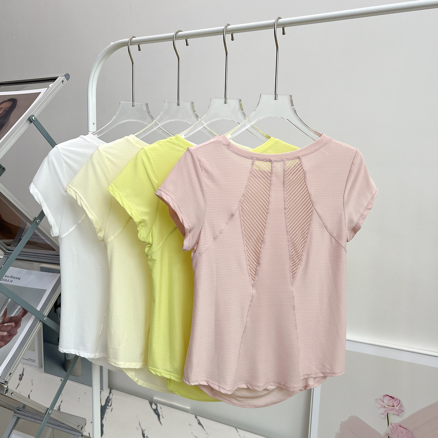 Sports Short-sleeved Women's Summer Thin Loose Mesh Pilates Yoga Blouse Top Quick-drying Fitness Running T-shirt