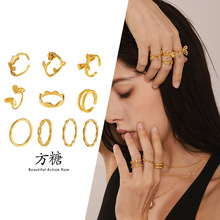 ����ŷ��ins��С����Ƹ�U�Ͳ��˿��ڽ�ָ����ֶ�18K��ָ�����