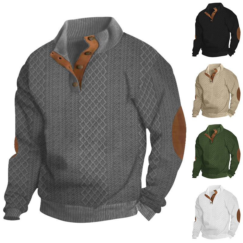 ​​Men's Casual Hoodie With Anime Embroidery - Stylish Streetwear Pullover, Soft & Comfortable Long Sleeve Sweatshirt​​_viptrois.com