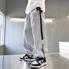 男童卫裤春秋款2025新款大童裤子儿童秋冬加绒女孩运动裤秋装长裤
