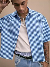 V 71741 Japanese Retro Plaid Shirt ��ϵ�͹Ÿ����r��