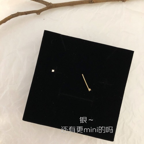 S925 sterling silver plated with 14k gold super mini earrings simple temperament versatile small ear piercing earrings hypoallergenic