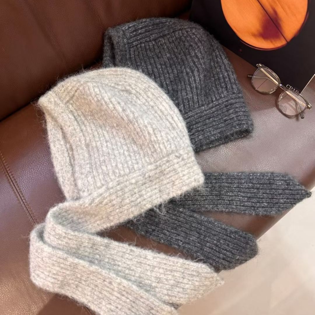 Autumn and Winter New Style Balaclava Women's Warm Scarf All-In-One Wool Knitted Hat Ear Protection Lei Feng Hat Wholesale