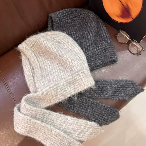 Autumn and Winter New Style Balaclava Women's Warm Scarf All-In-One Wool Knitted Hat Ear Protection Lei Feng Hat Wholesale