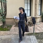 微喇瘦长款高腰百搭休闲裤