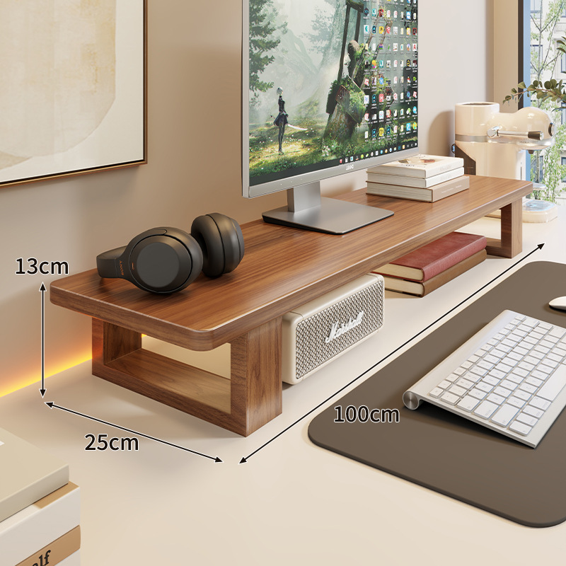 Soporte Elevador para Monitor de Madera MDF para Oficina y Escritorio