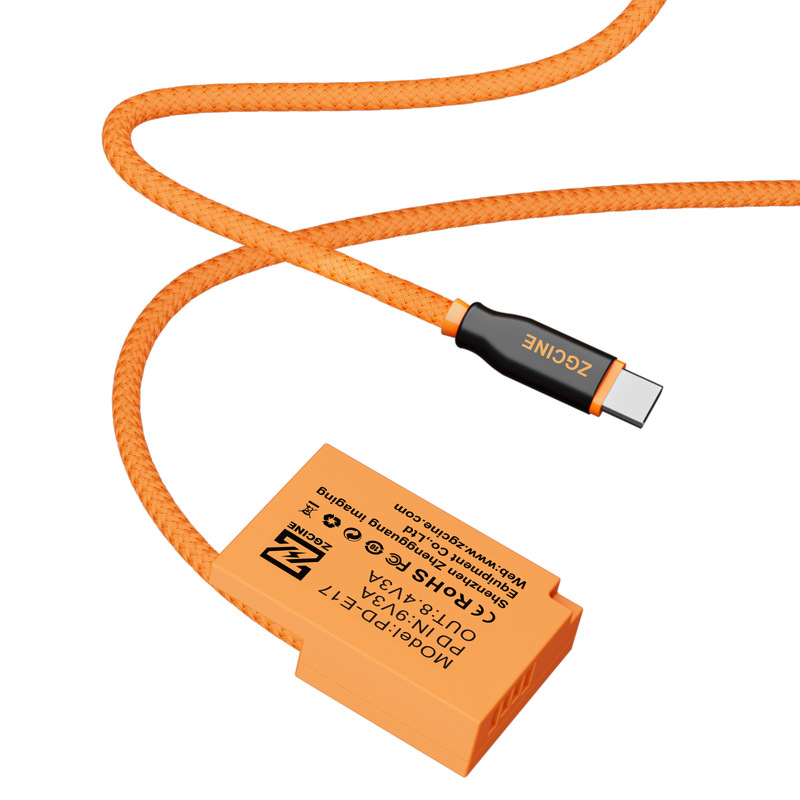 Zgcine Overseas Version Usbc-E17 Dummy Battery Is Suitable for Canon R50 R8 R1 M6 2 R10 200D