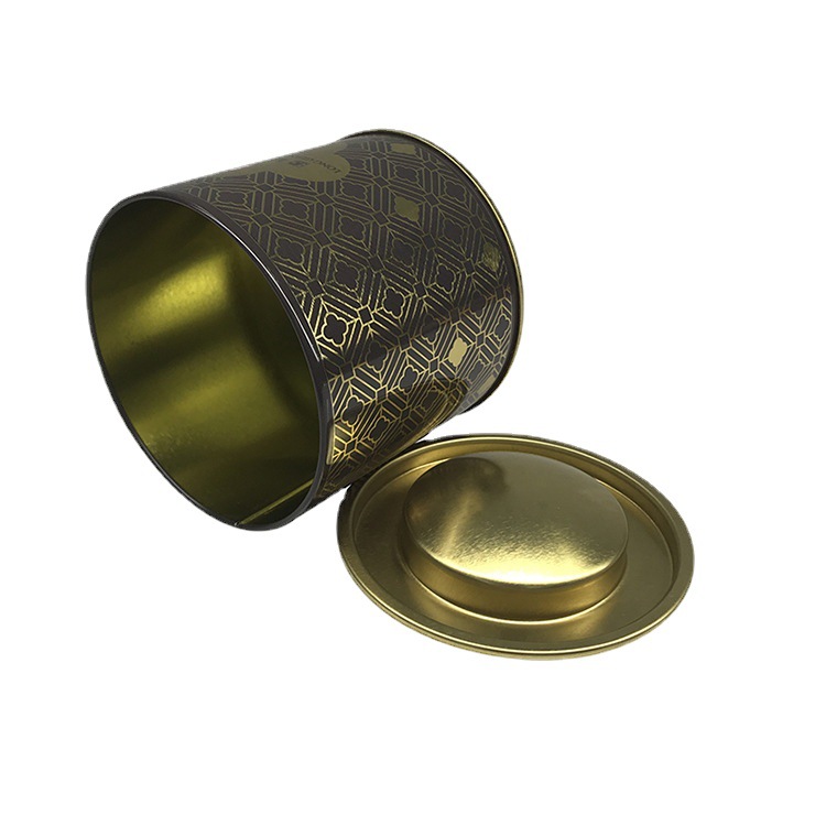 Fabricantes de té de estaño té negro té verde Juzhu Longjing empaque lata de hierro sellado caja de cubierta cóncava