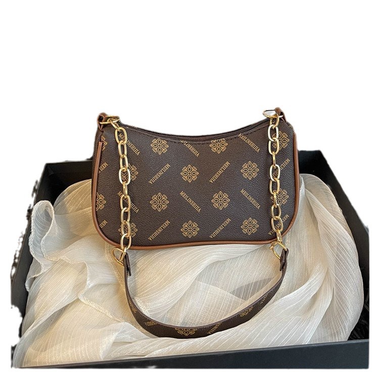 Este año bolsos populares para mujeres 2024 nueva moda moda casual impresión brazo bolsos de hombro impresión bolsos pequeños