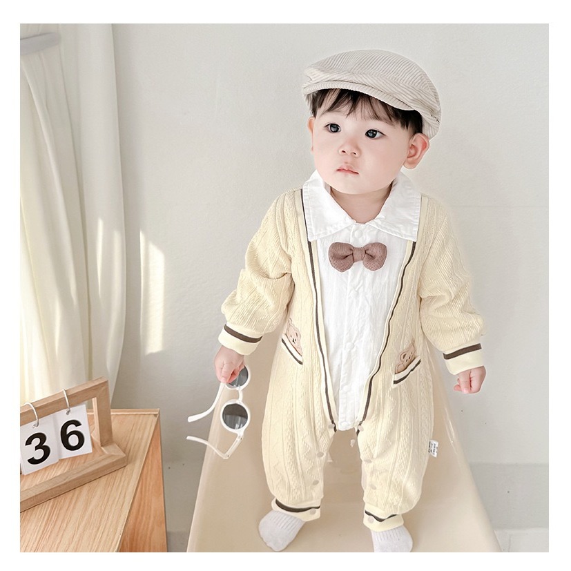 Primavera y otoño para bebés más ropa de una pieza de terciopelo para niños y bebés