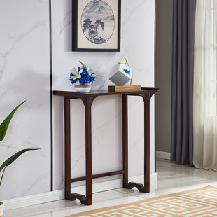 7W NeW Chinoiserie Solid Wood Entrance Table Partition Cabinet American Entrance Cabinet Long Table Wall Corridor Entrance Table for Table Buddha