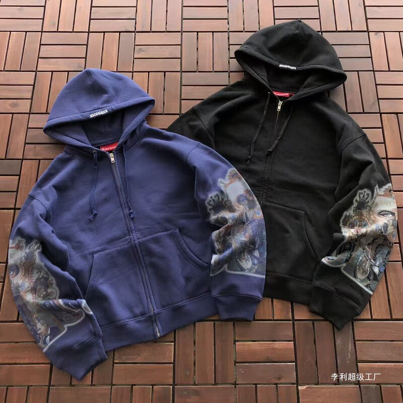 Supreme SS25 Twill Logo Snap-Button Long-Sleeve American Style Loose-Fit Jacket Unisex Cotton