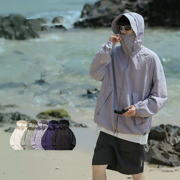 Versatile Outdoor Sun Protection Clothing for Men, Summer Cycling Sports Ice Silk Sun Protection Tops for Women, Camping and Fishing Lightweight Sun Protection Clothing