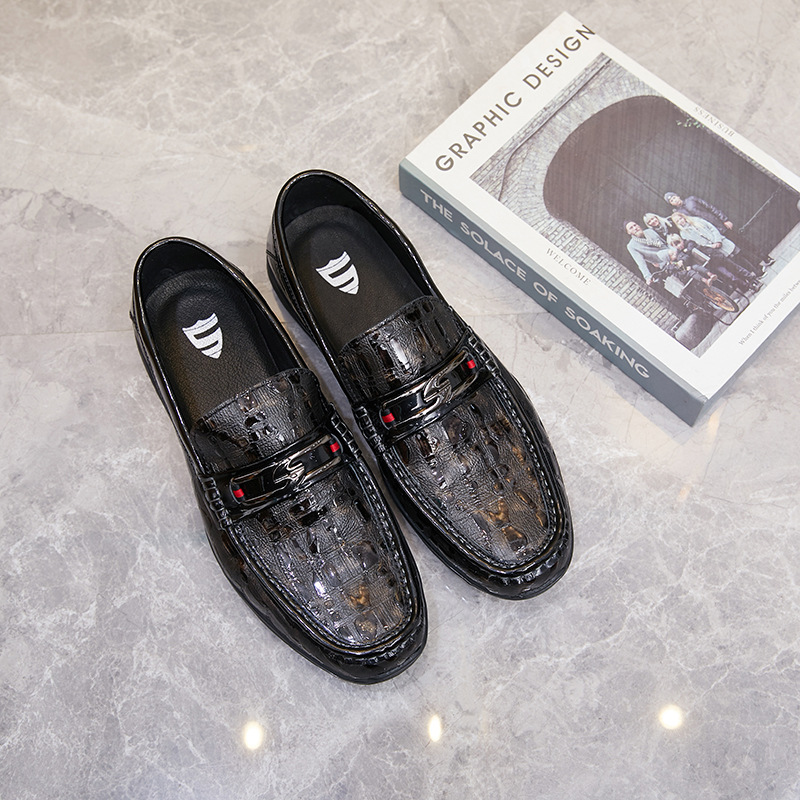 Nuovo set di scarpe comode da uomo in pelle con stampa alla moda, tendenza casual_voghion.com