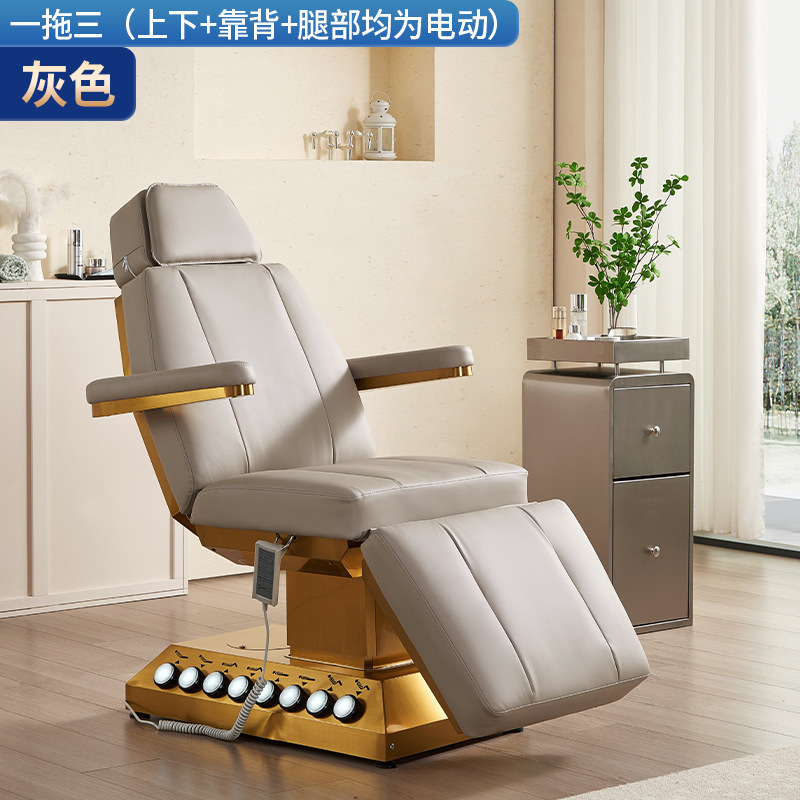 Cama de masaje y tatuaje de venta directa de fábrica, cama plegable, especial para salón de belleza, cuidado corporal, totalmente automática, ajustable, eléctrica.