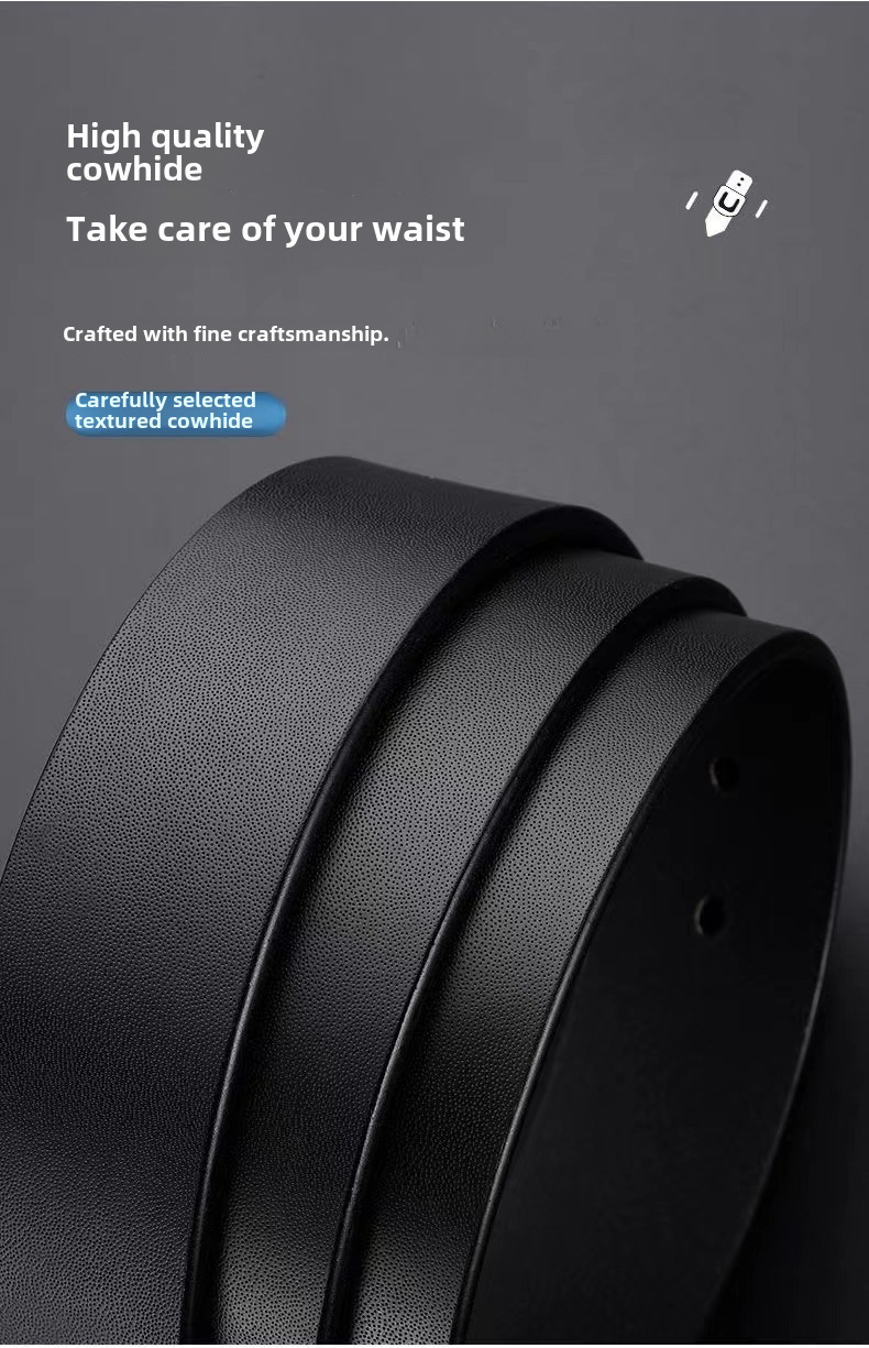 Cross-Border Men's pin buckle belt vintage belt fashion casual real cowhide jeans belt factory wholesale in stock_viptrois.com