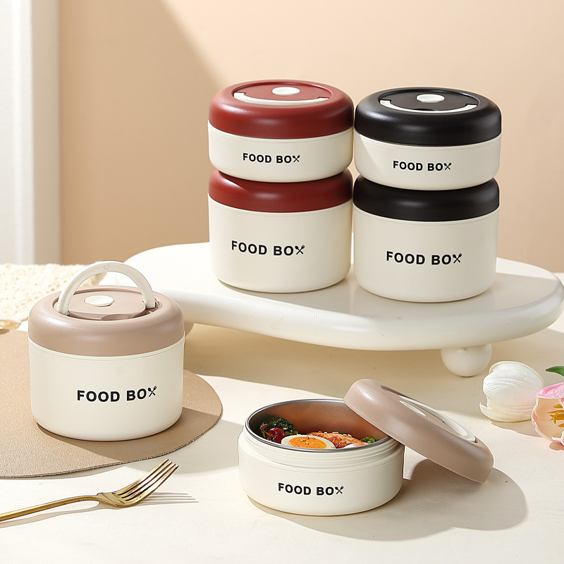 定制跨境304不锈钢保温饭盒便当盒免煮米焖烧碗可拆离 保温小汤盒