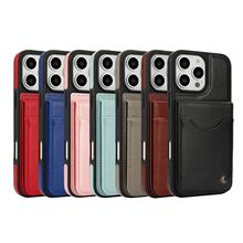 适用iPhone16ProMax上下翻卡包手机皮套苹果1514多插卡支架保护壳