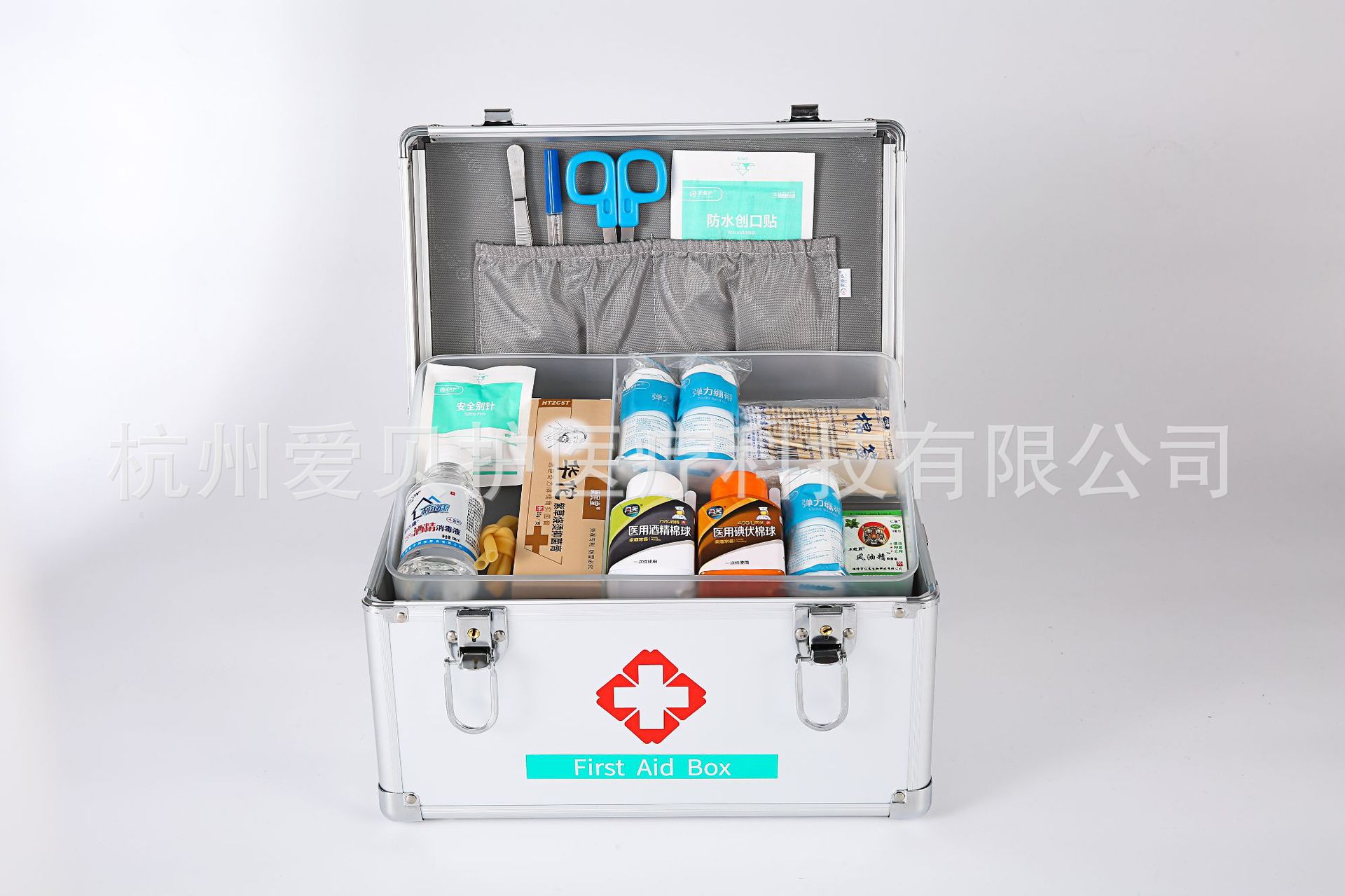 铝合金医药箱全套含药品带锁 户外出诊应急急救箱 家用收纳小药箱-阿里巴巴