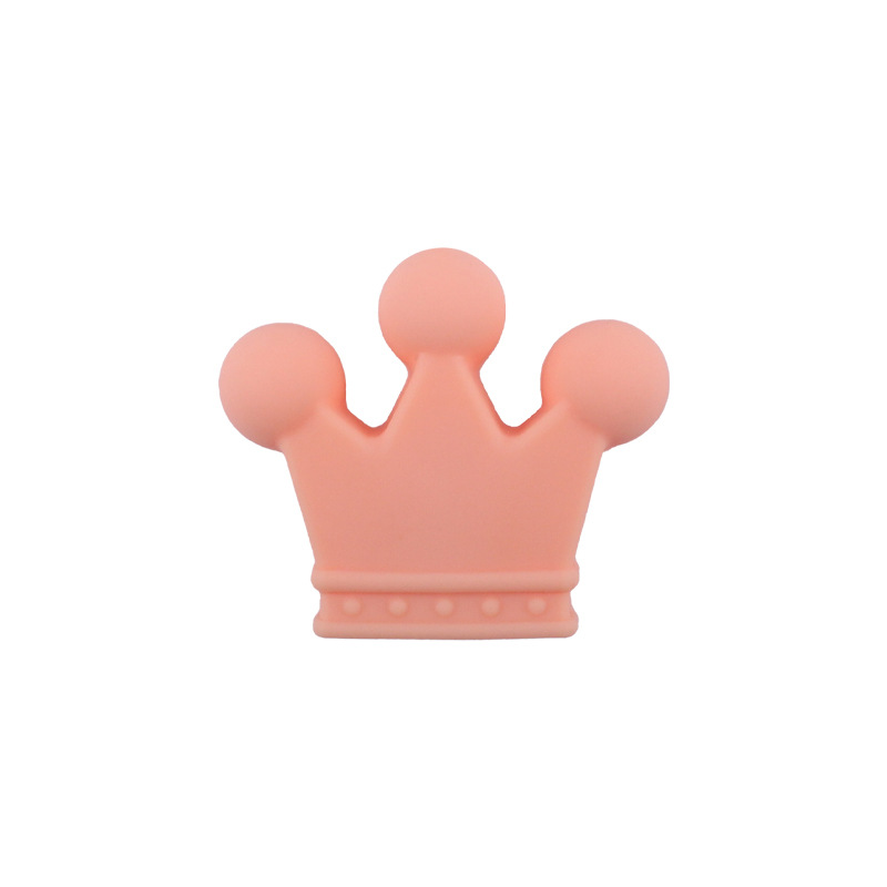 Bebé suministros DIY calmante corona de silicona suelta cuentas bebé pulsera mordedor pezón cadena anti-gota cadena accesorios de cadena