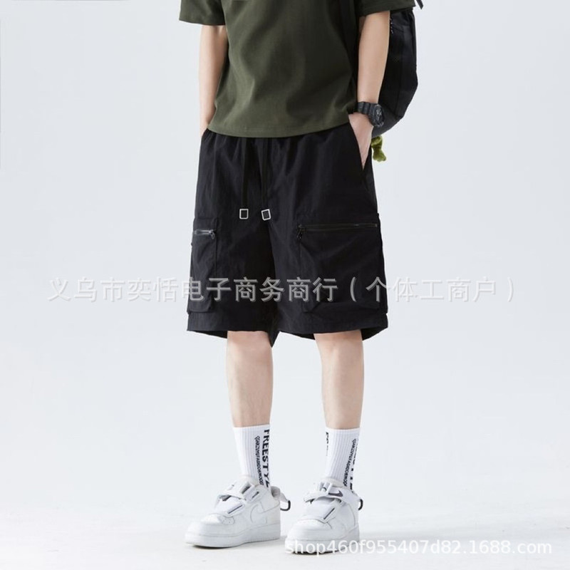 北三色口袋工装五分裤夏季新款男士短裤时尚潮流百搭休闲运动短裤|undefined