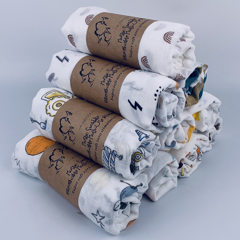 Baby Bamboo Cotton Gauze Wrap Muslin Newborn Bamboo Fiber Wrap Single Nursing Wrap Wrap Stroller Blanket Super Soft