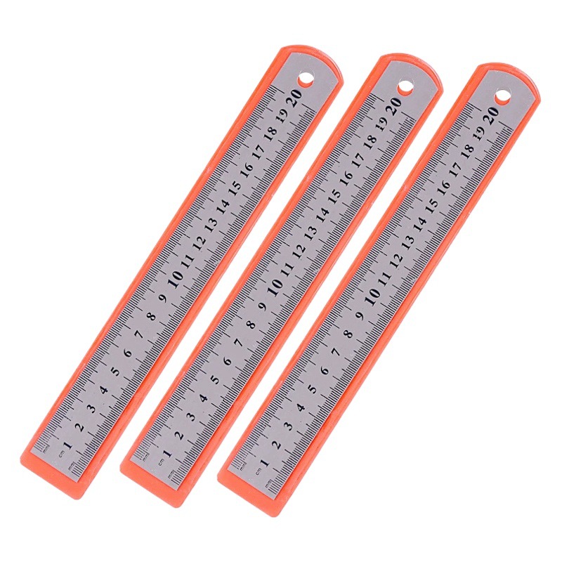 Gobernante de acero 15cm20CM30cm gobernante de acero inoxidable regla recta de oficina de papelería regla de metal al por mayor
