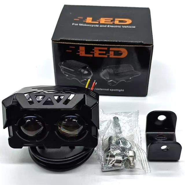 Faros LED de motocicleta tres, cuatro y cinco ojos luces cercanas y lejanas impermeables para vehículos eléctricos